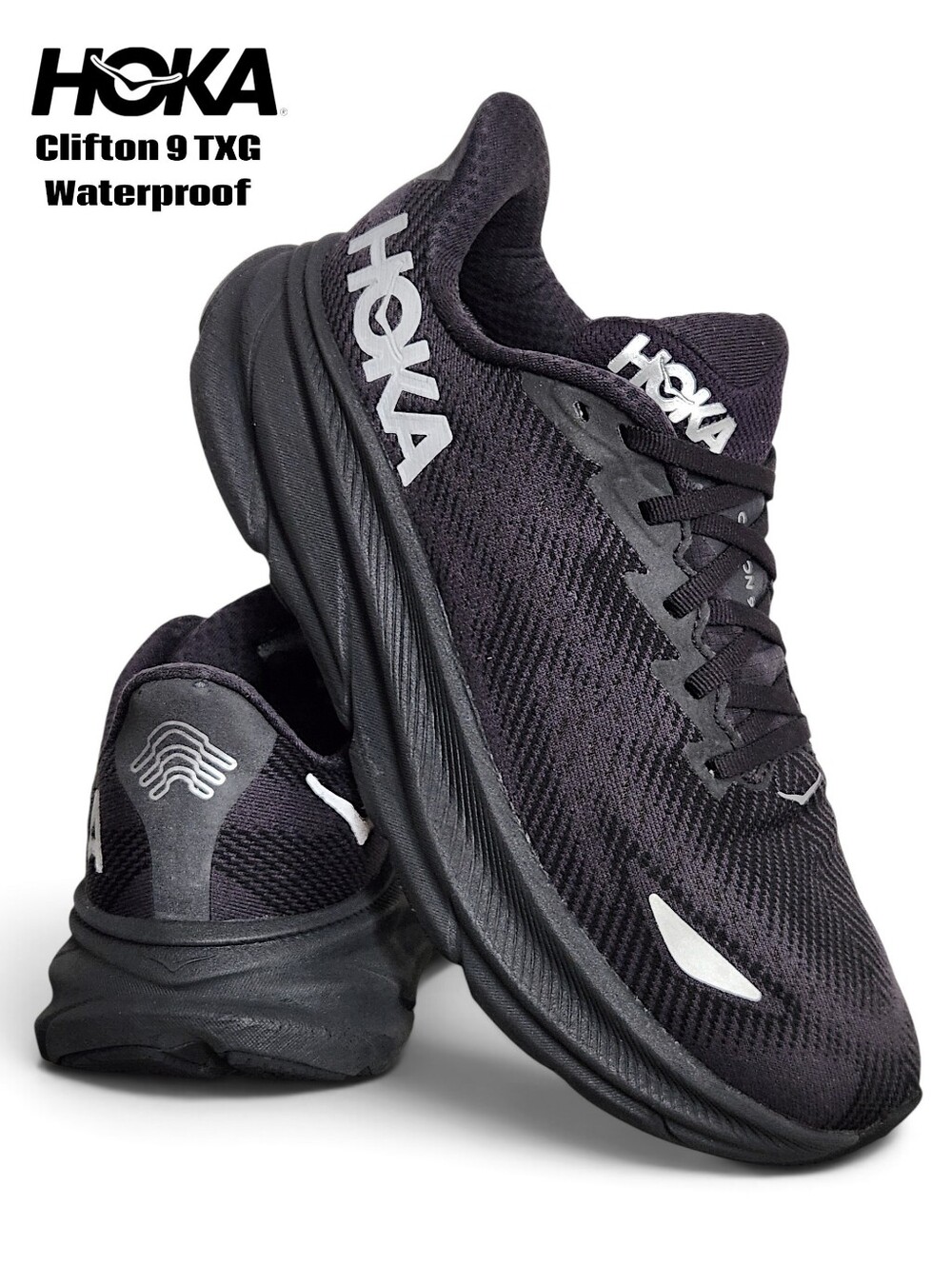 Hoka Clifton 9 Womens Athletic Running Waterproof Cushion Sneakers Shoes Size 9